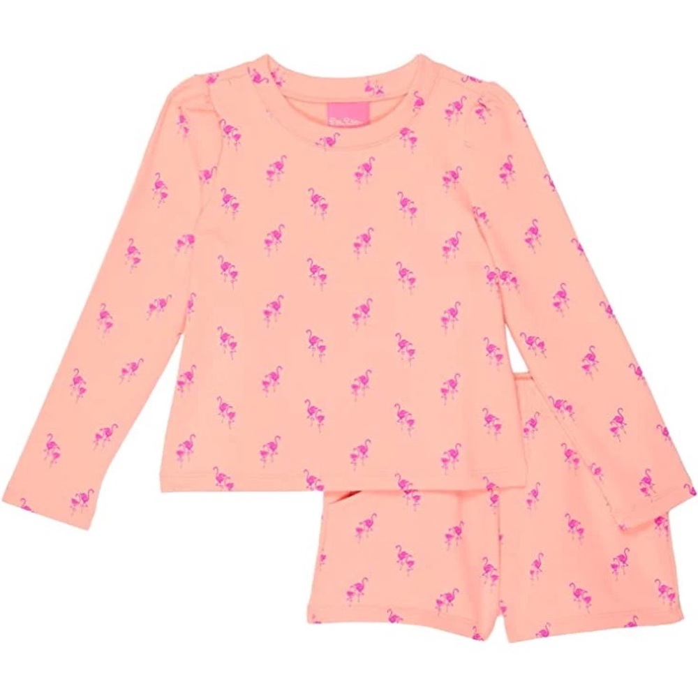 Lilly Pulitzer Girls Peach Hyacinth Me and My Minnie Set - XS (2-3) NWT